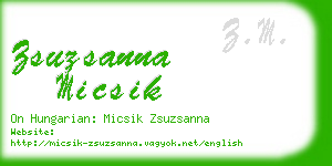 zsuzsanna micsik business card